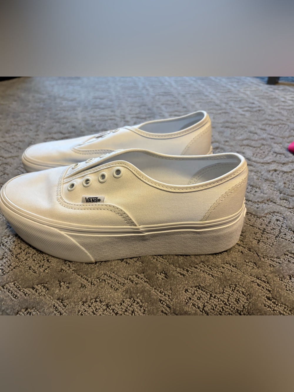 Vans Women’s Platform Authentic Sneakers — White